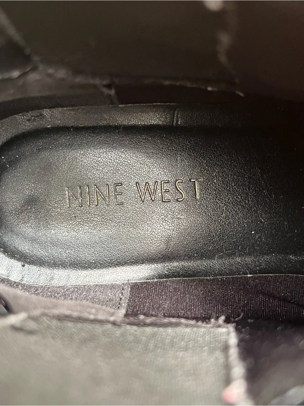 Nine West Black Leather Chelsea Ankle Boots